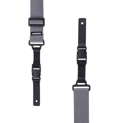 AMUMU Seatbelt Guitar Strap with Clip Dark Gray Nylon -PA01W-DG